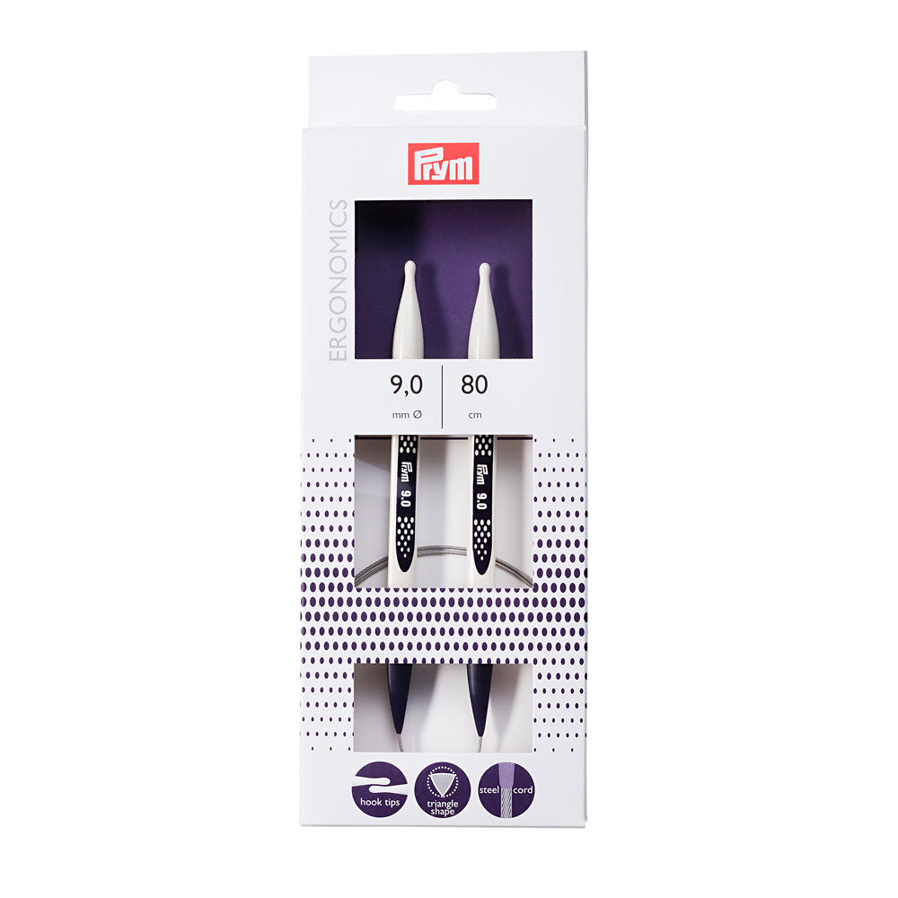 PRYM Ergonomics 9 mm 80 cm Circular Knitting Needle - 215812