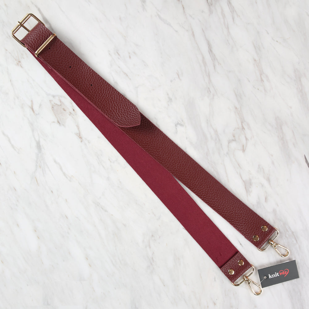 Knitme Belt Buckle Bag Hanger 125x4 cm Claret Red BA-0005
