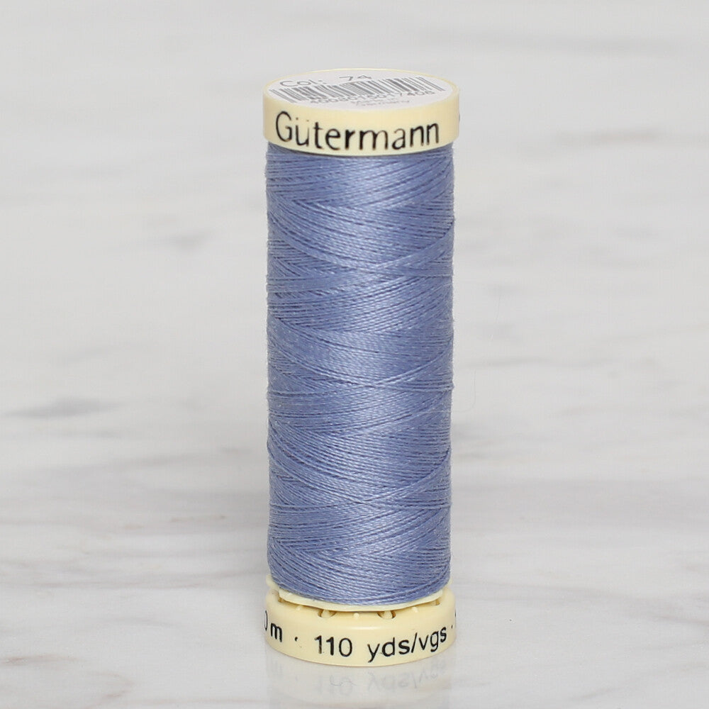 Gütermann Sewing Thread, 100m, Blue - 74