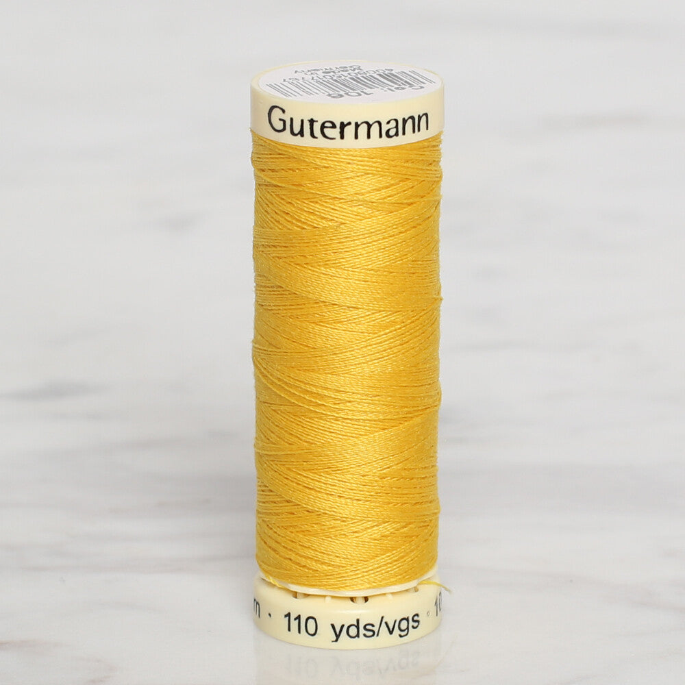 Gütermann Sewing Thread, 100m, Yellow - 106