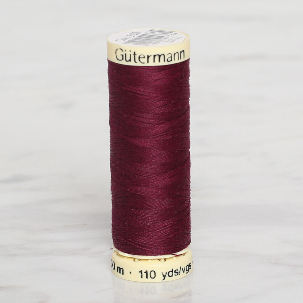 Gütermann Sewing Thread, 100m, Aubergine - 108