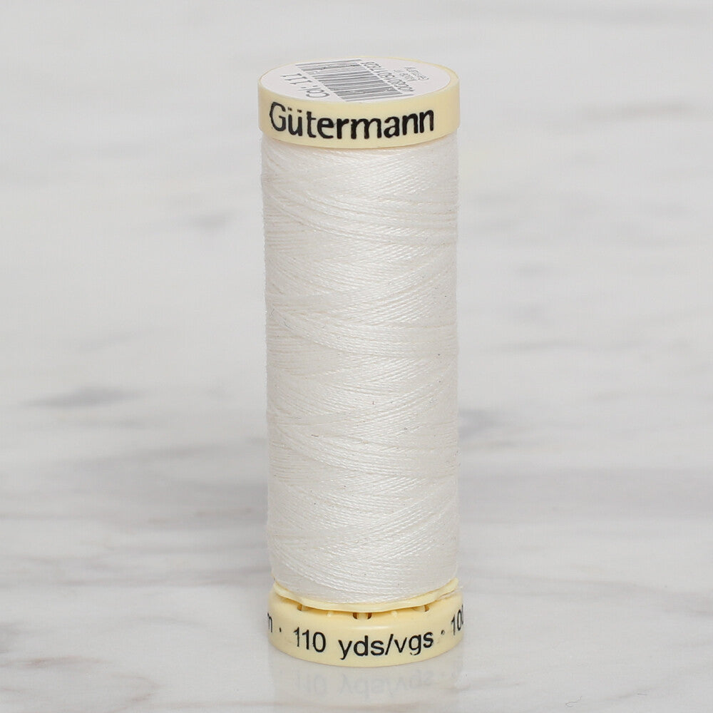 Gütermann Sewing Thread, 100m, White - 111