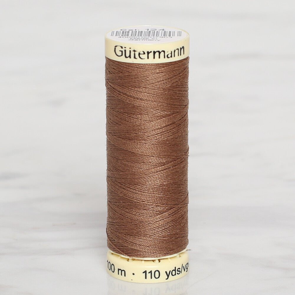 Gütermann Sewing Thread, 100m, Brown - 124