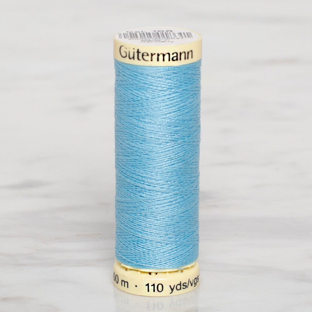 Gütermann Sewing Thread, 100m, Cyan - 196