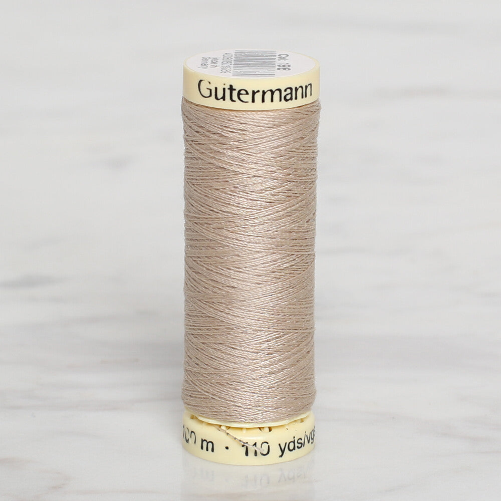 Gütermann Sewing Thread, 100m, Light Beige - 198