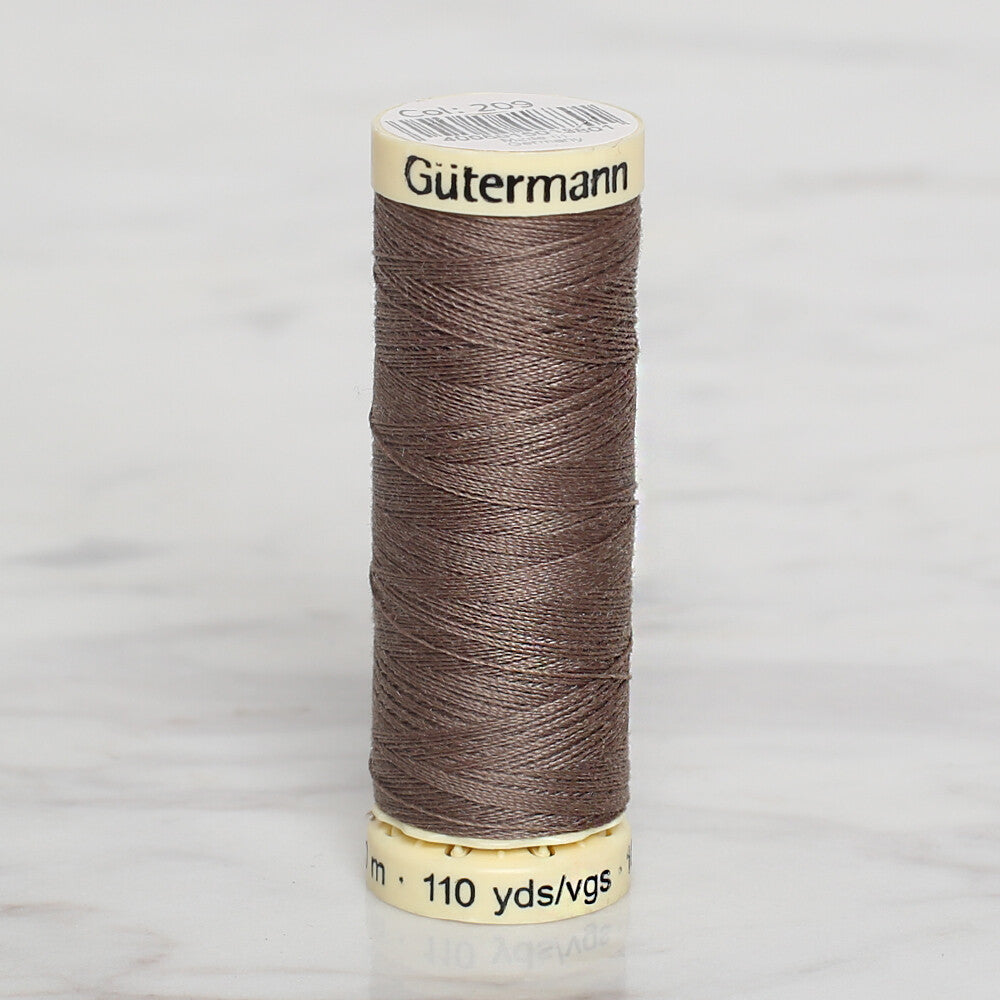 Gütermann Sewing Thread, 100m, Khaki- 209
