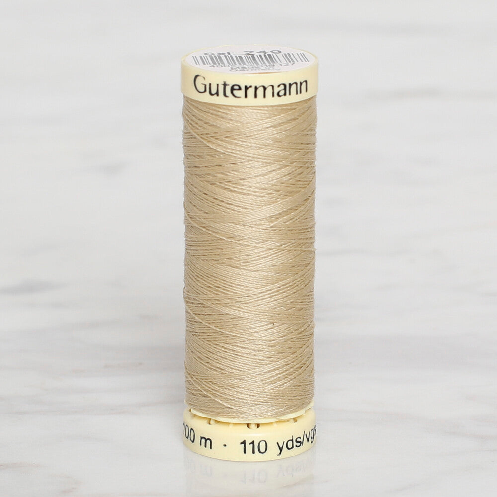 Gütermann Sewing Thread, 100m, Light Beige - 249
