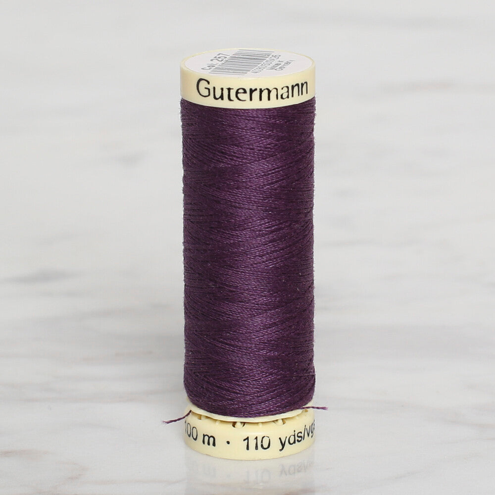 Gütermann Sewing Thread, 100m, Purple - 257