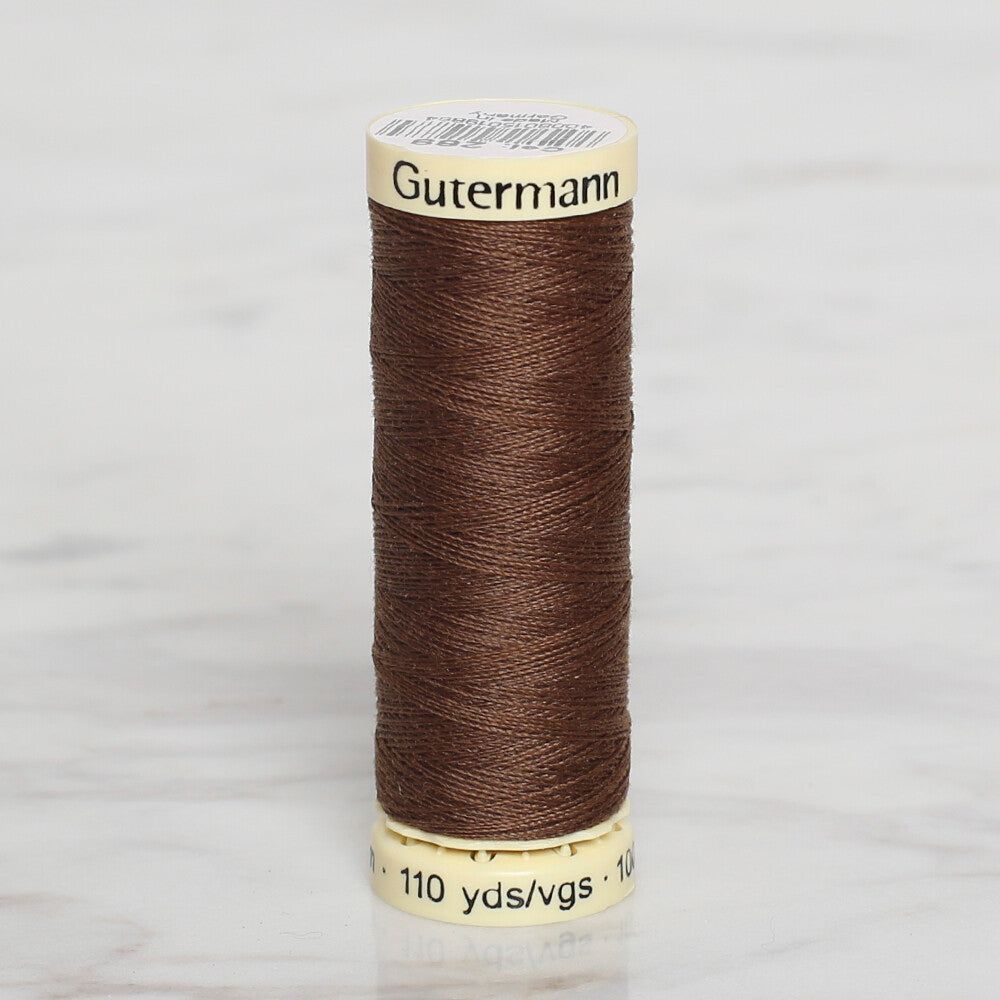 Gütermann Sewing Thread, 100m, Brown - 289