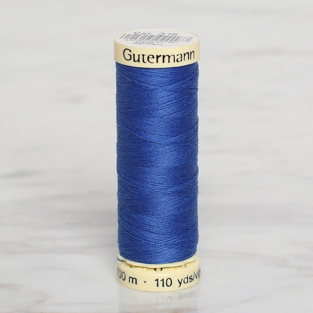 Gütermann Sewing Thread, 100m, Indigo Blue - 315