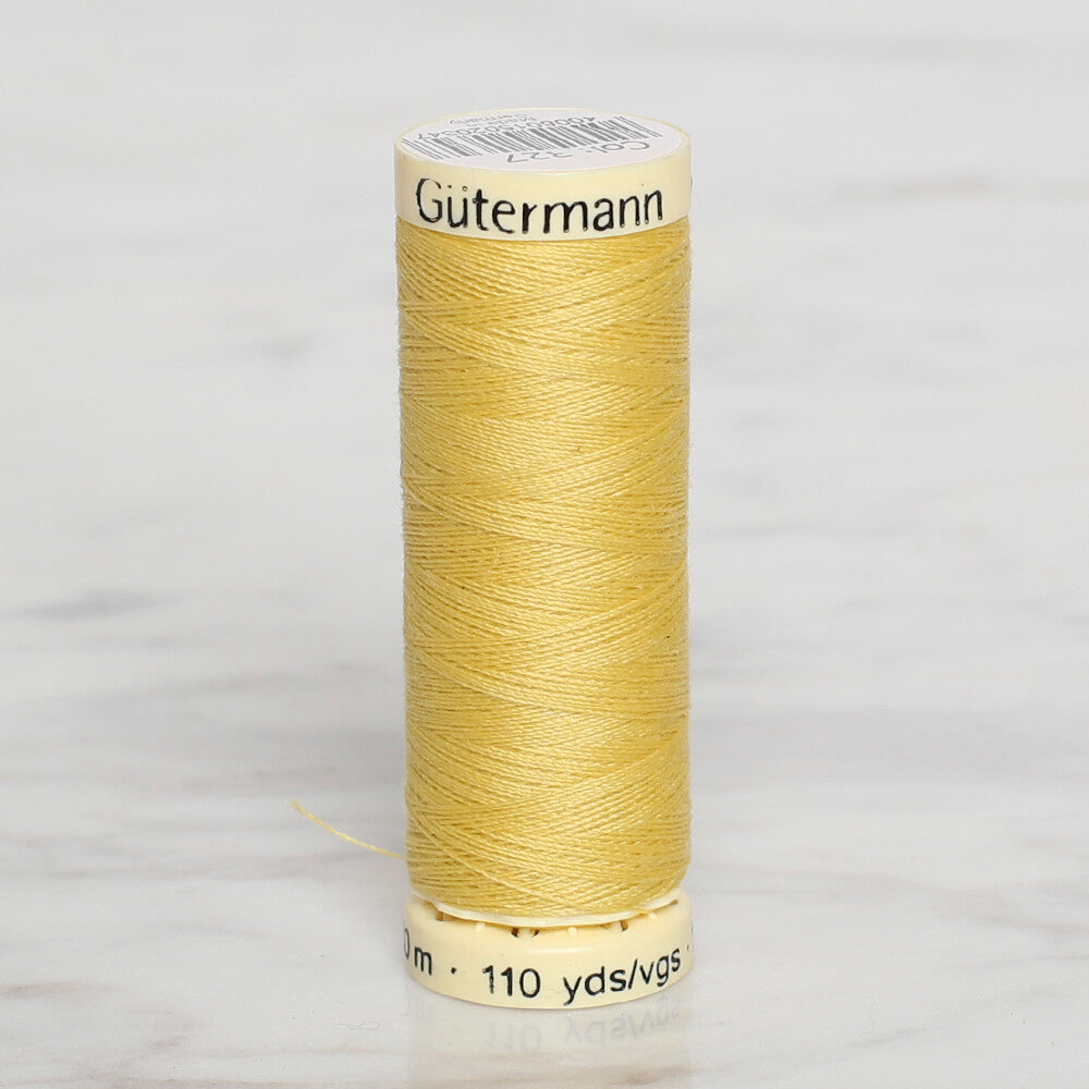 Gütermann Sewing Thread, 100m, Light Yellow - 327
