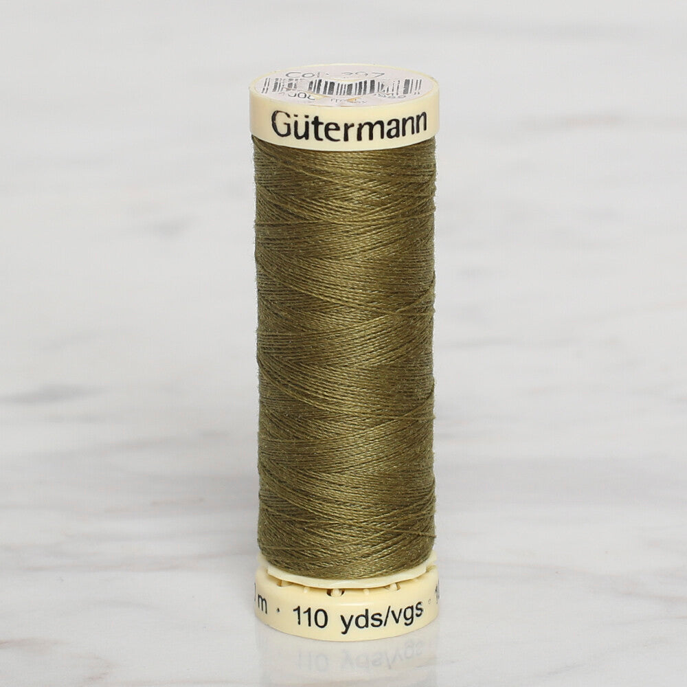 Gütermann Sewing Thread, 100m, Olive Green - 397
