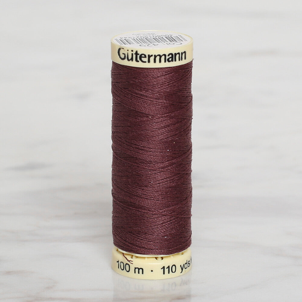 Gütermann Sewing Thread, 100m, Brown - 429