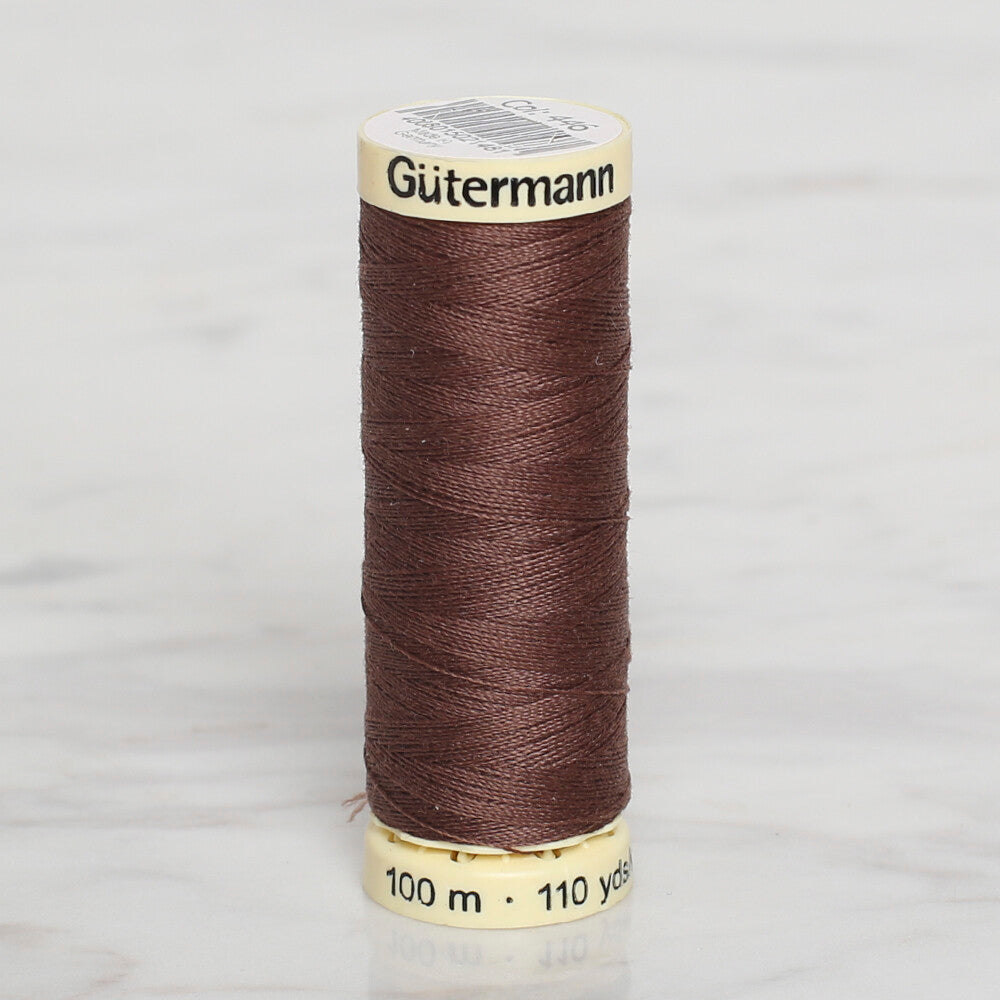 Gütermann Sewing Thread, 100m, Brown - 446