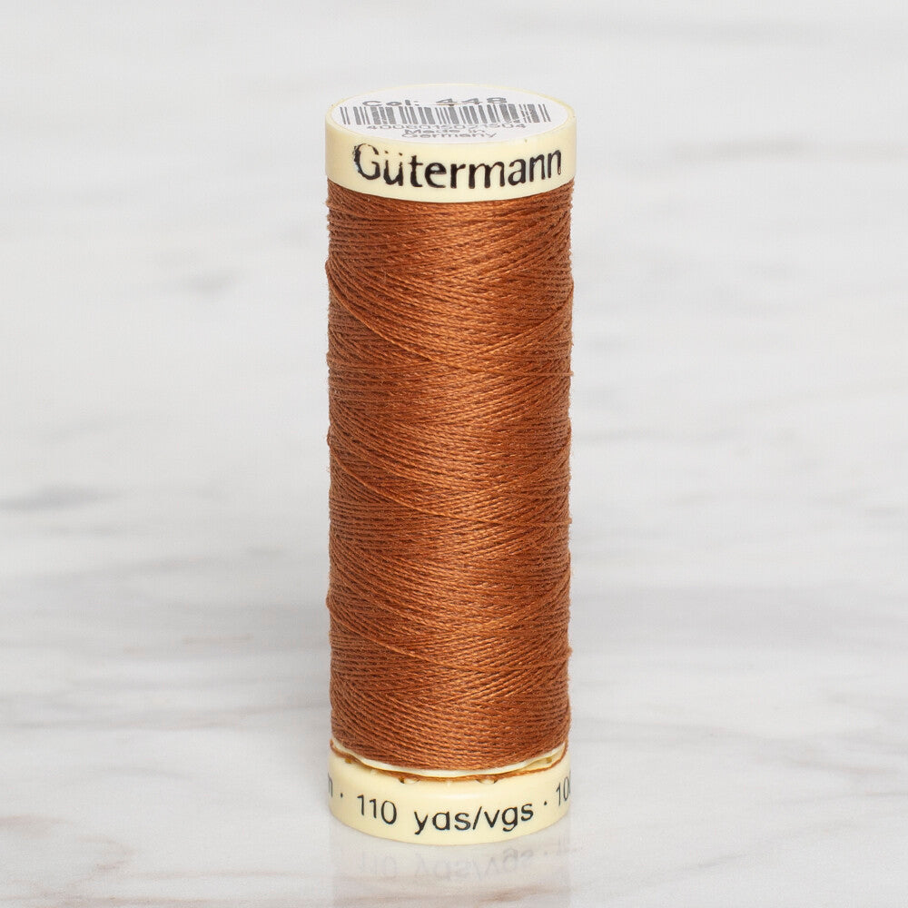 Gütermann Sewing Thread, 100m, Brown - 448