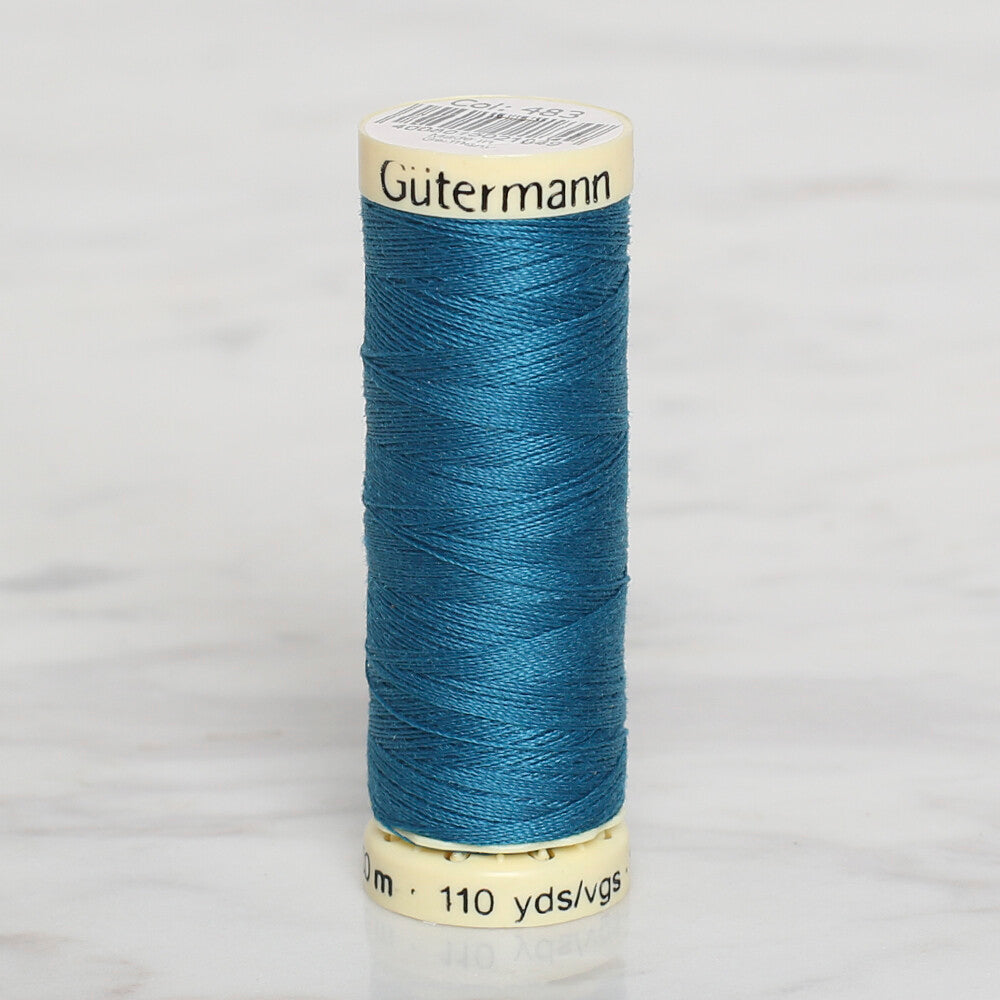 Gütermann Sewing Thread, 100m, Petrol Blue - 483