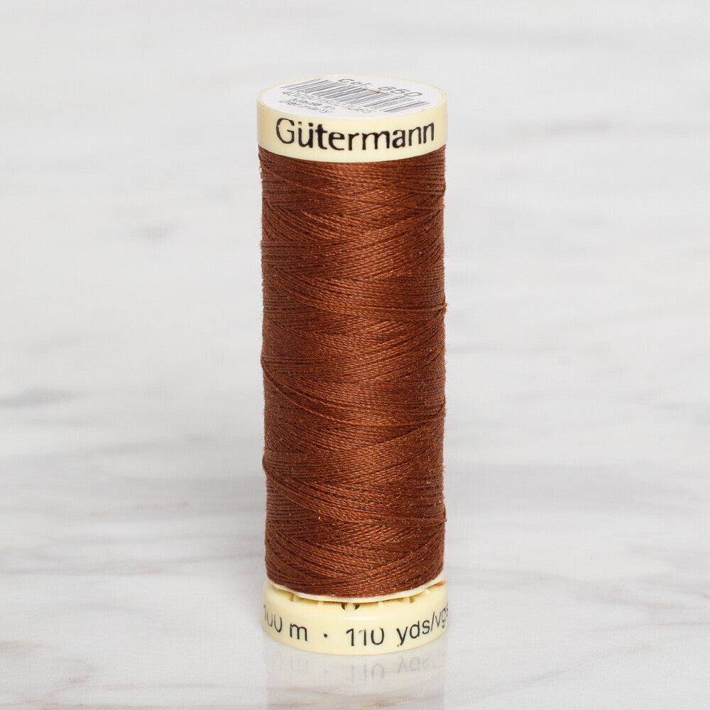Gütermann Sewing Thread, 100m, Brown - 650