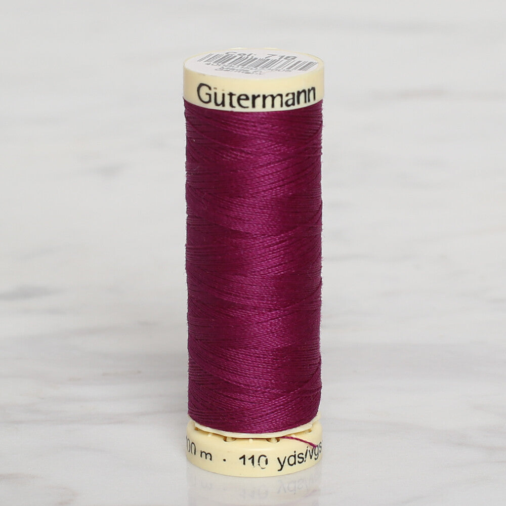 Gütermann Sewing Thread, 100m, Purple - 718