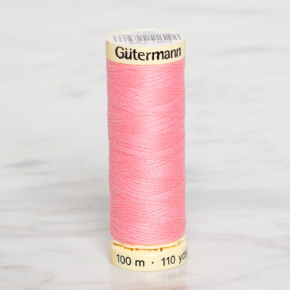 Gütermann Sewing Thread, 100m, Candy Pink - 758