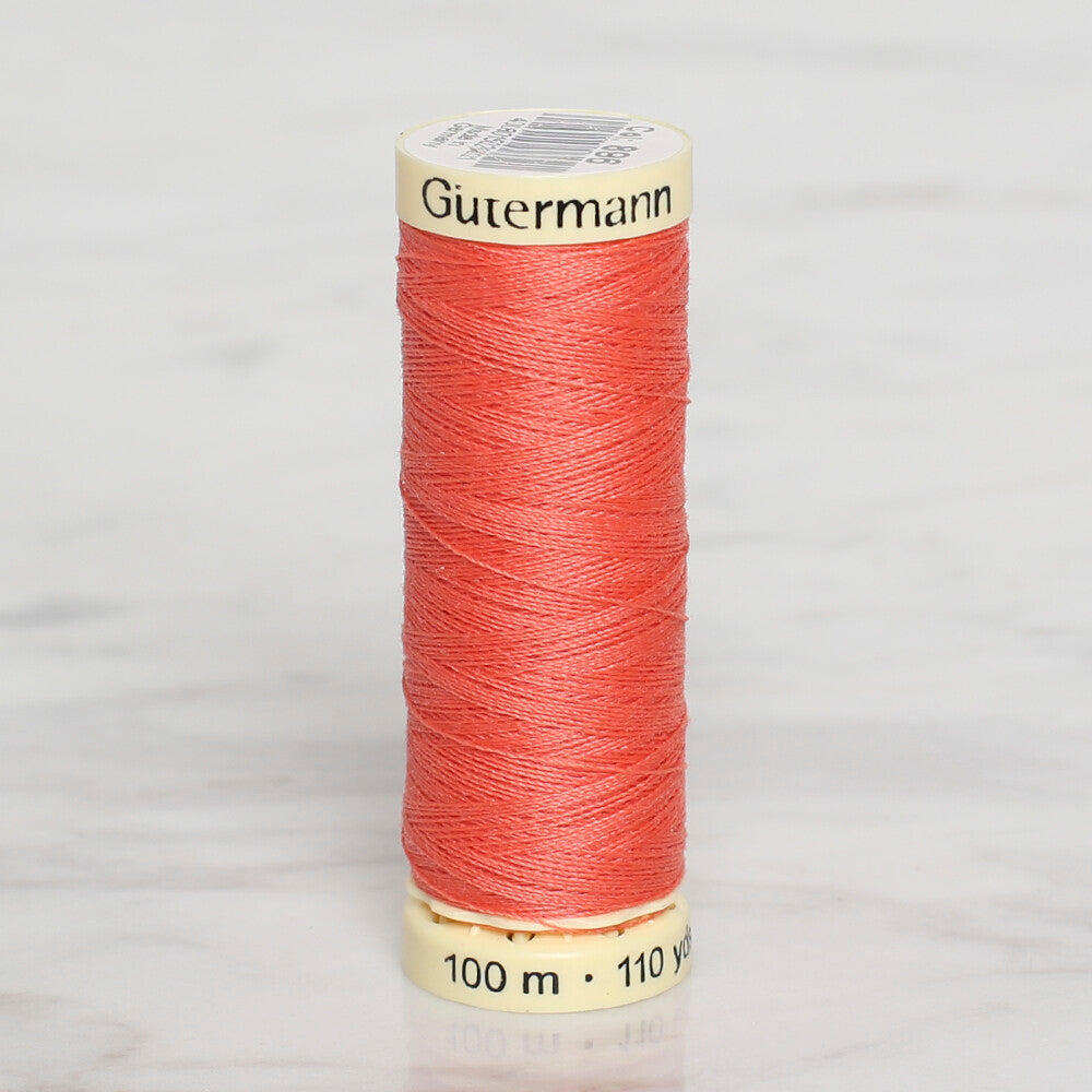 Gütermann Sewing Thread, 100m, Dark Pinkish Orange - 896