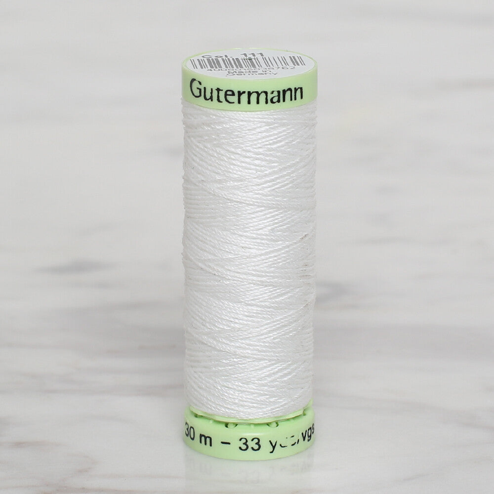 Gütermann Sewing Thread, 30m, White - 111