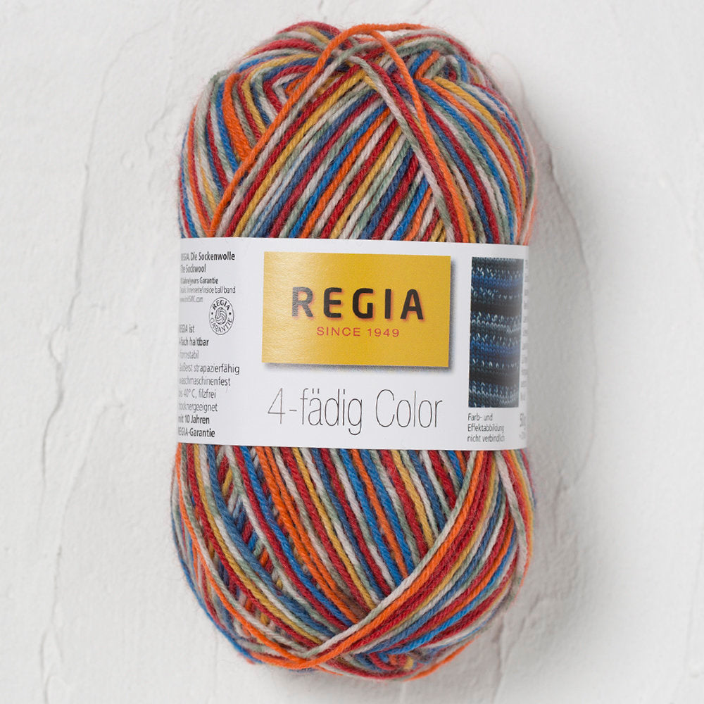 Schachenmayr Regia 4-Ply 50gr Color Sock Yarn, Multi Colors - 9801281-05478
