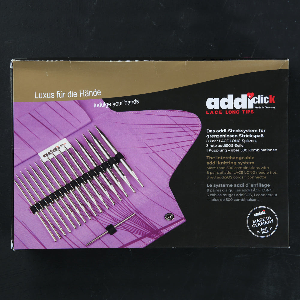 Addi Click Lace Long Tips Interchangable Circular Knitting Needles Set - 760-7