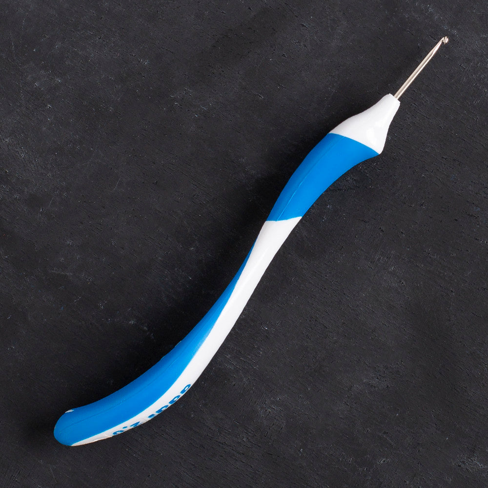 Addi Swing 2mm 16cm Ergonomic Crochet Hook, Blue - 140-7