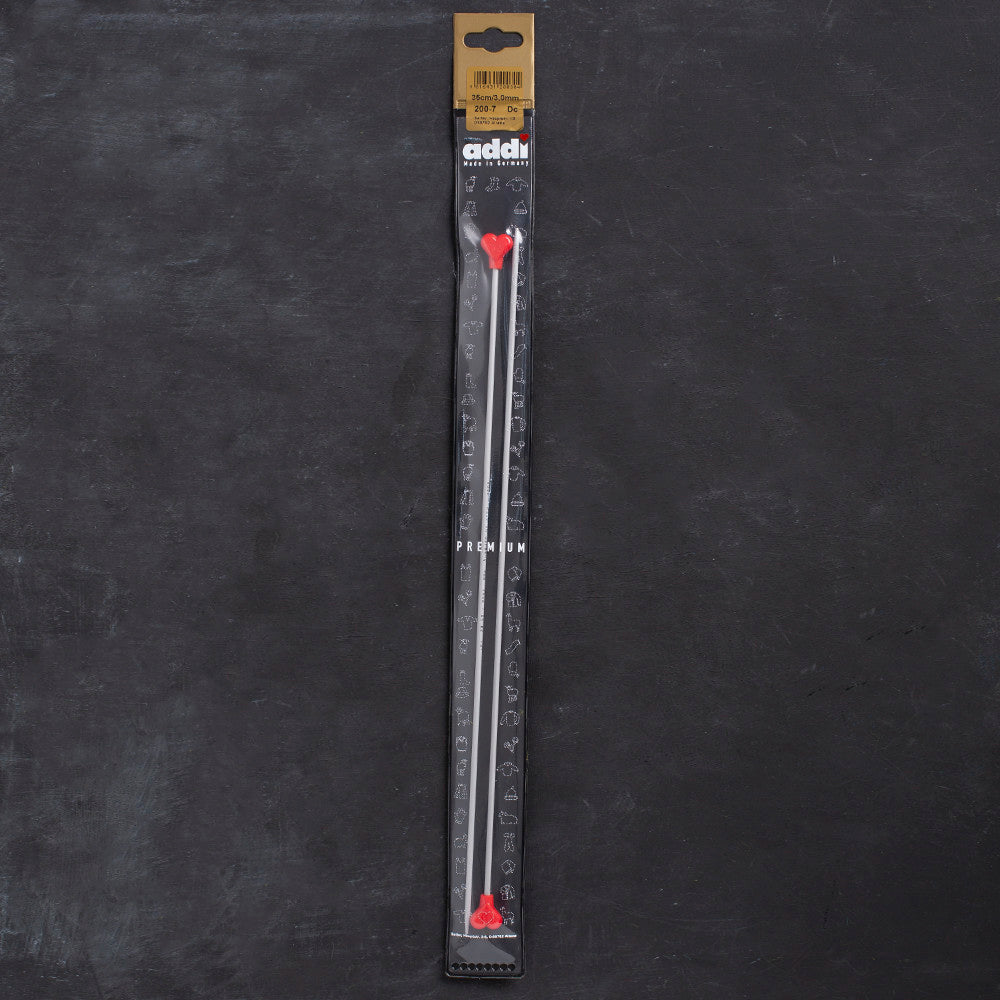Addi 3 mm 35 cm Jacket Knitting Needles, Aluminium - 200-7/35/3