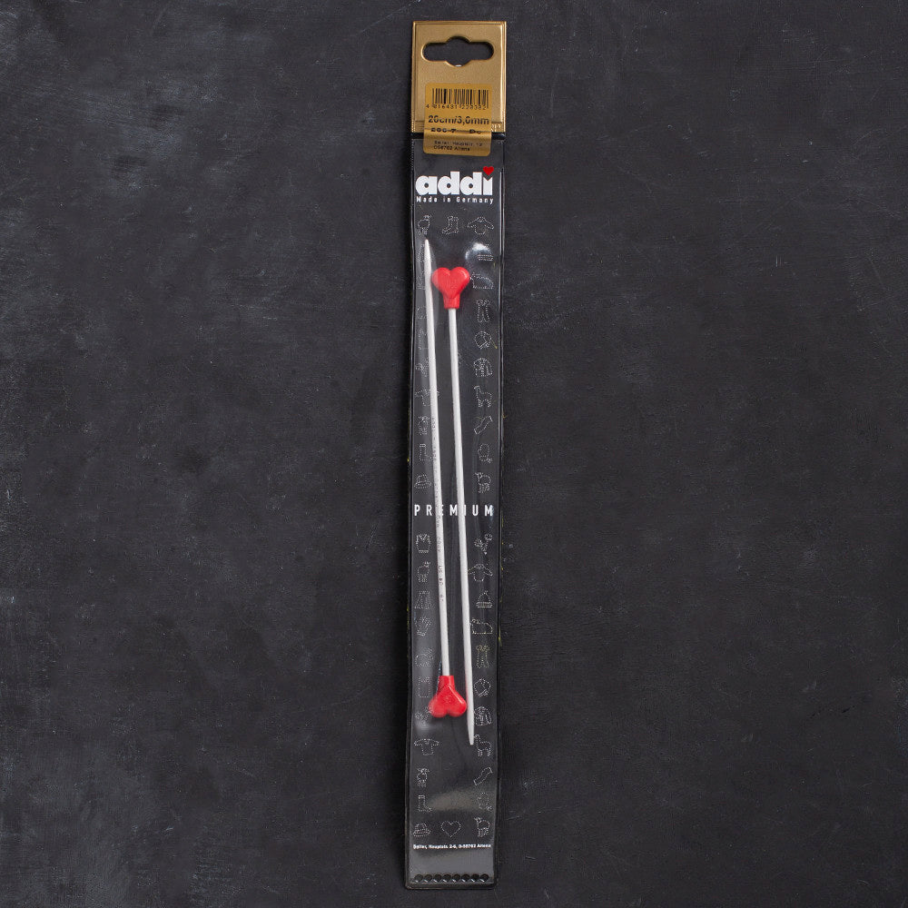 Addi 3 mm 20 cm Jacket Knitting Needles, Aluminium - 200-7/20/3