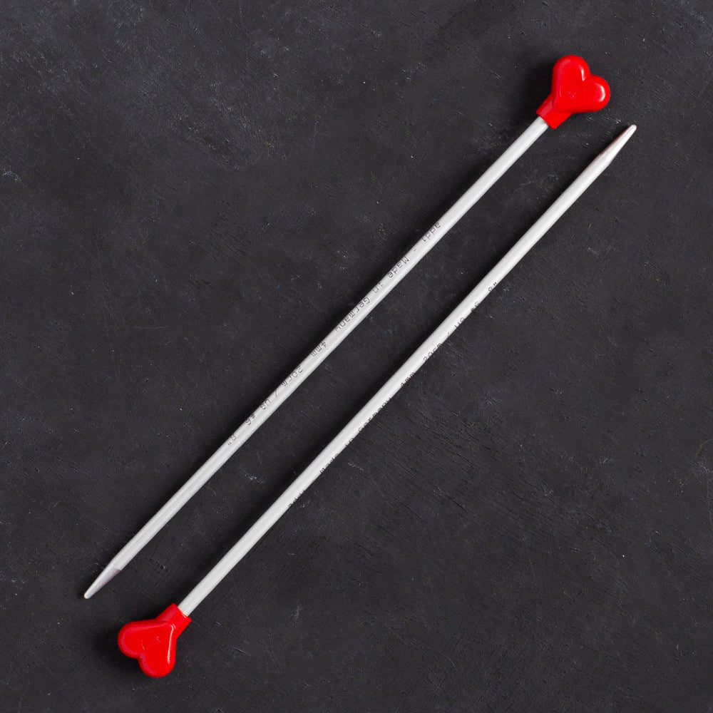 Addi 4 mm 20 cm Jacket Knitting Needles, Aluminium - 200-7/20/4