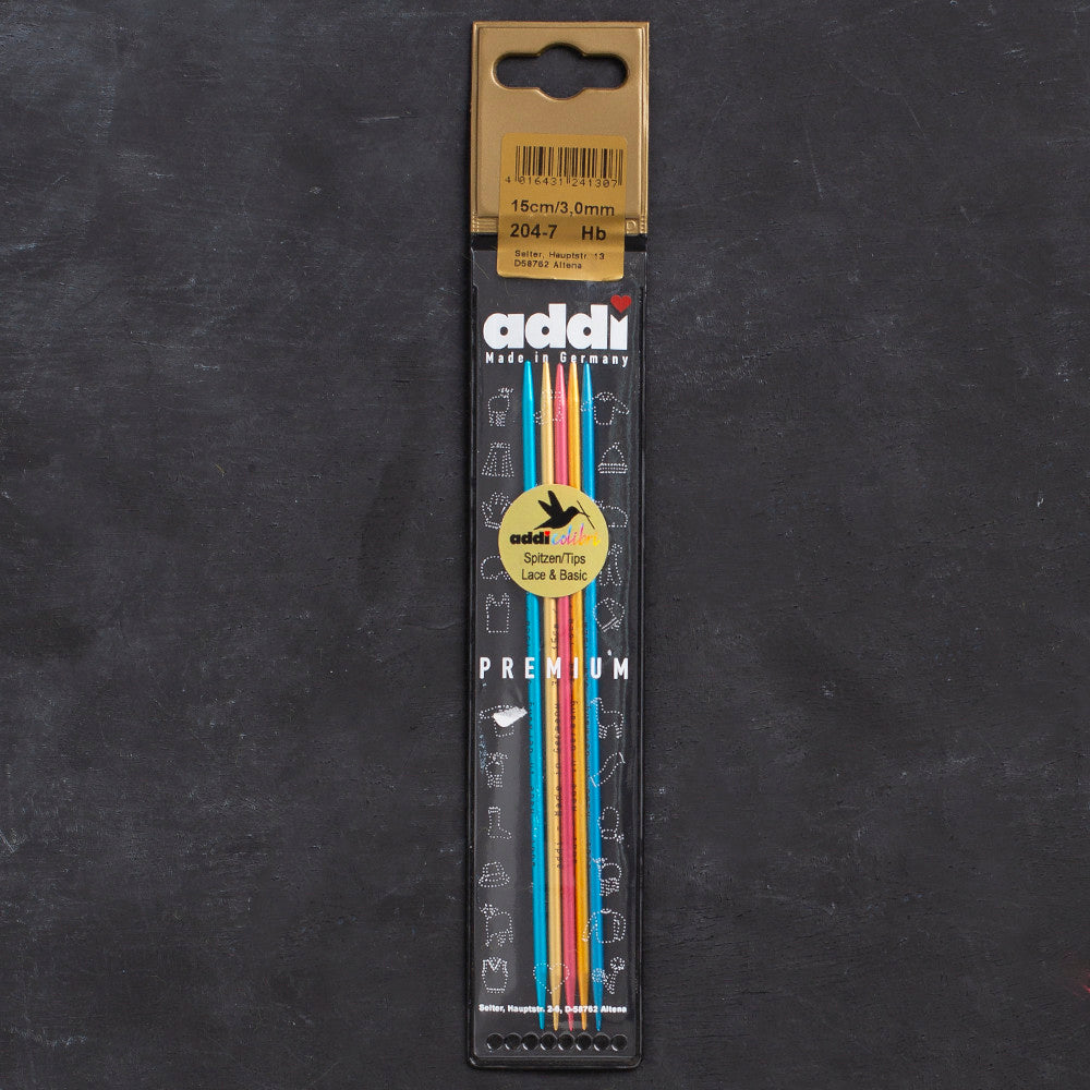 Addi Colibri 3mm 15cm Double-pointed Needles - 204-7