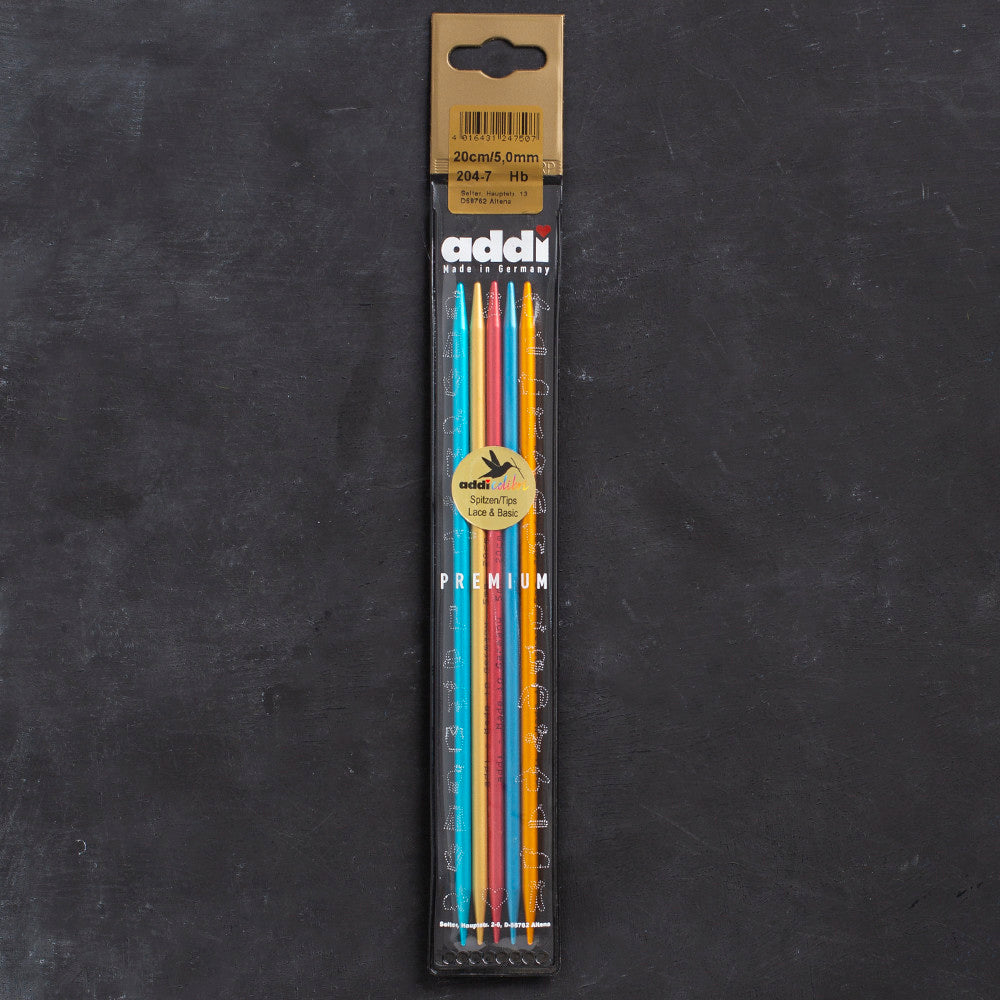 Addi Colibri 5mm 20cm Double pointed Needles - 204-7