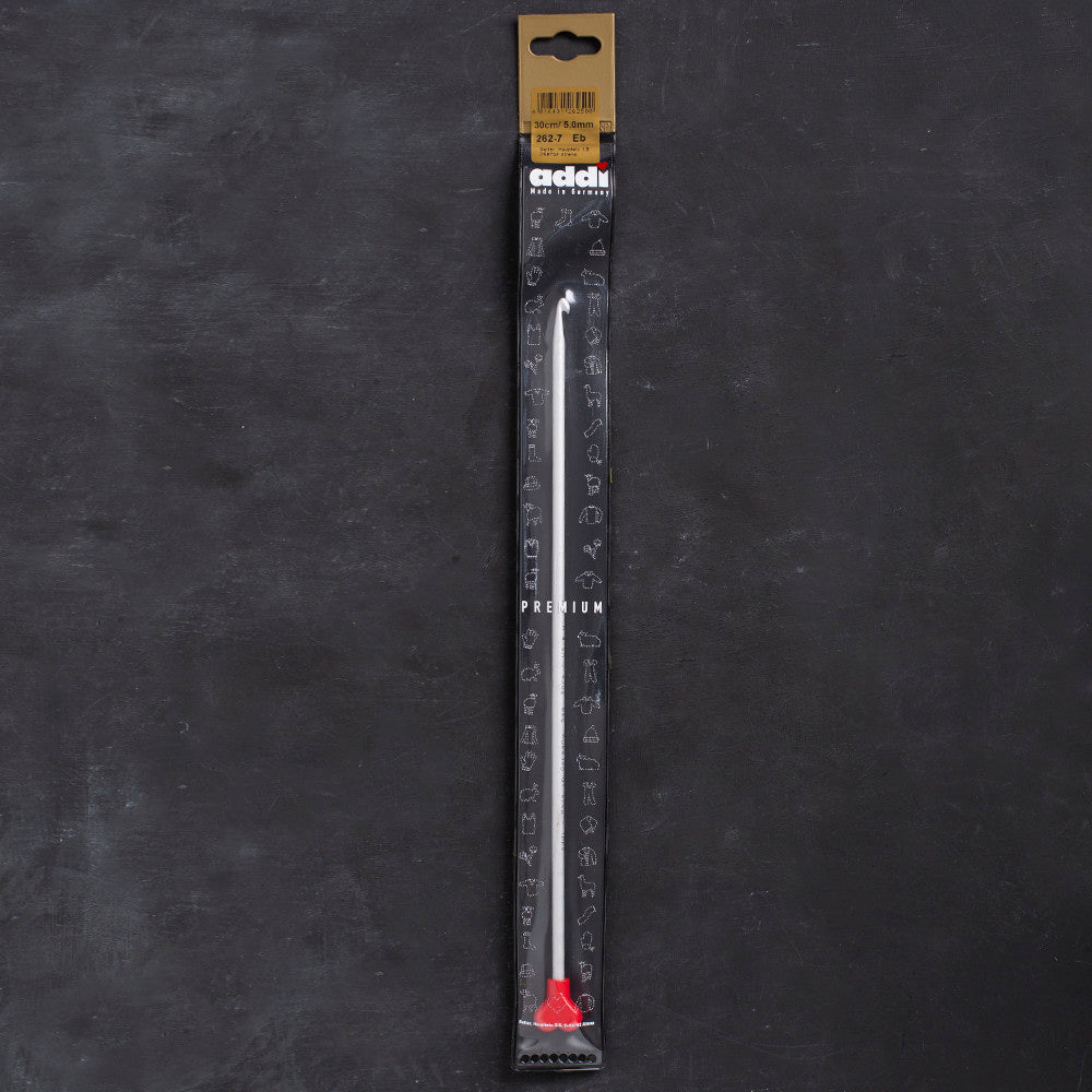 Addi 5mm 30cm Aluminium Tunesian Crochet Hook - 262-7