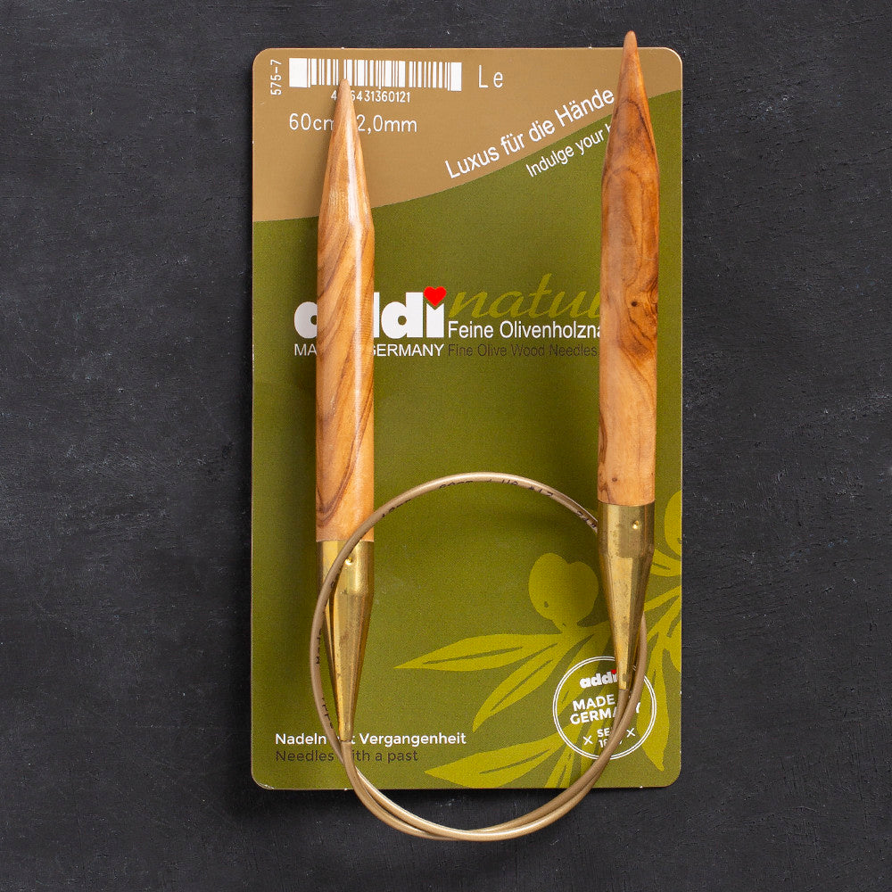 Addi Olive Wood 12mm 60cm Circular Knitting Needles - 575-7