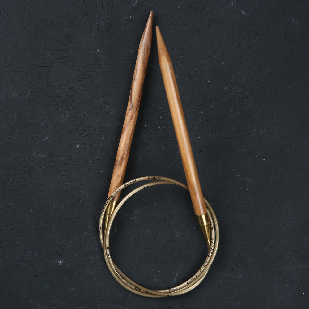 Addi Olive Wood 7mm 80cm Circular Knitting Needles - 575-7
