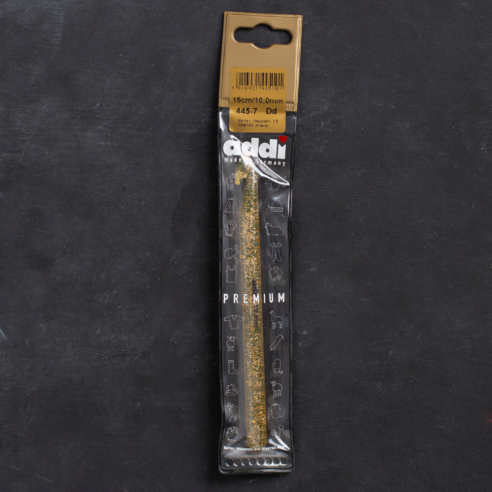 Addi Champagne 10mm 15cm Plastic Crochet Hook - 445-7