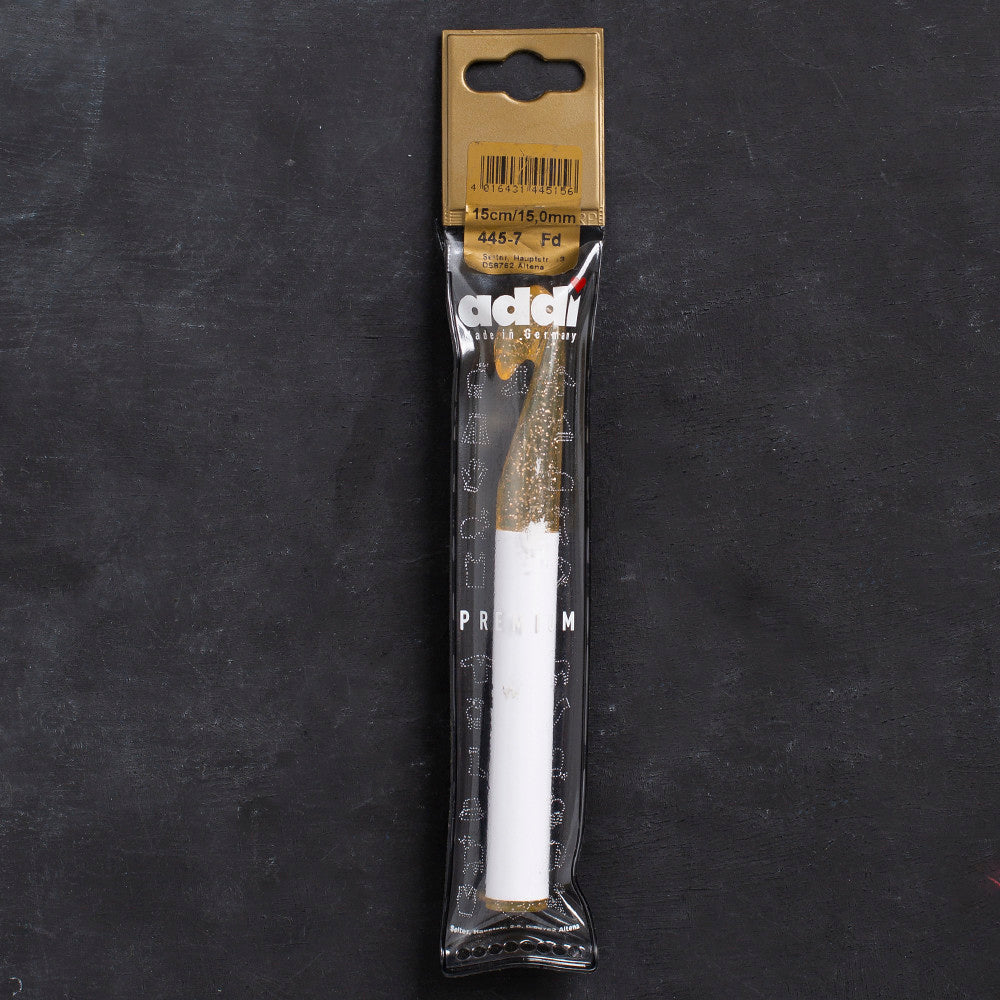 Addi Champagne 15mm 15cm Plastic Crochet Hook - 445-7