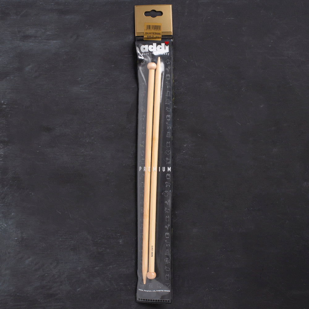 Addi 9mm 35cm Bamboo Jacket Knitting Needles - 500-7/35/9
