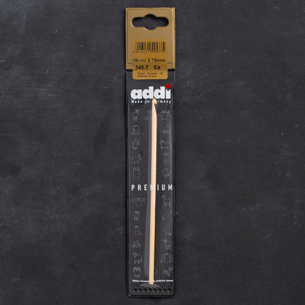 Addi 3.75mm 15cm Bamboo Crochet Hook - 545-7