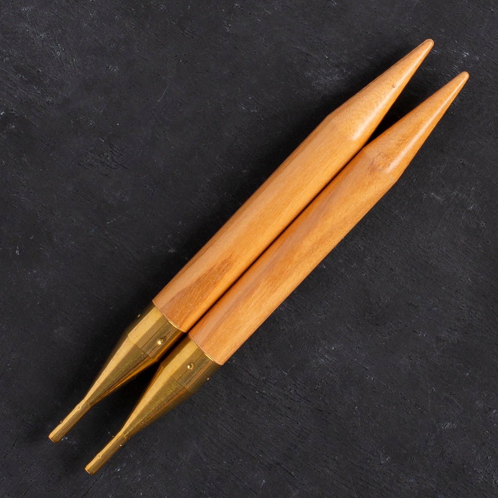 Addi Nature Olive Wood Click 12mm 14cm Needle Tips - 576-2