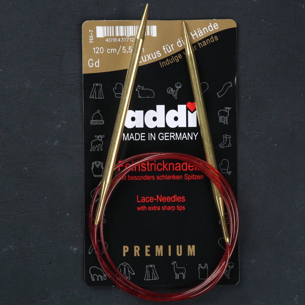 Addi 5.5mm 120cm Lace Circular Knitting Needles - 755-7
