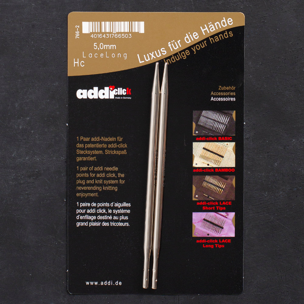 Addi Click 5 mm Lace Knitting Needle Tips - 766-7/5