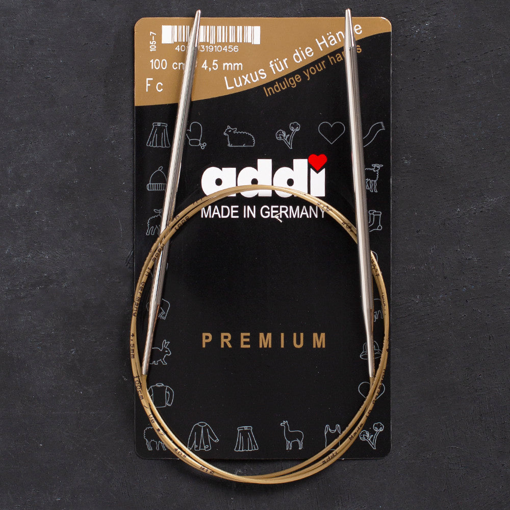 Addi 4.5mm 100cm Circular Knitting Needles - 105-7