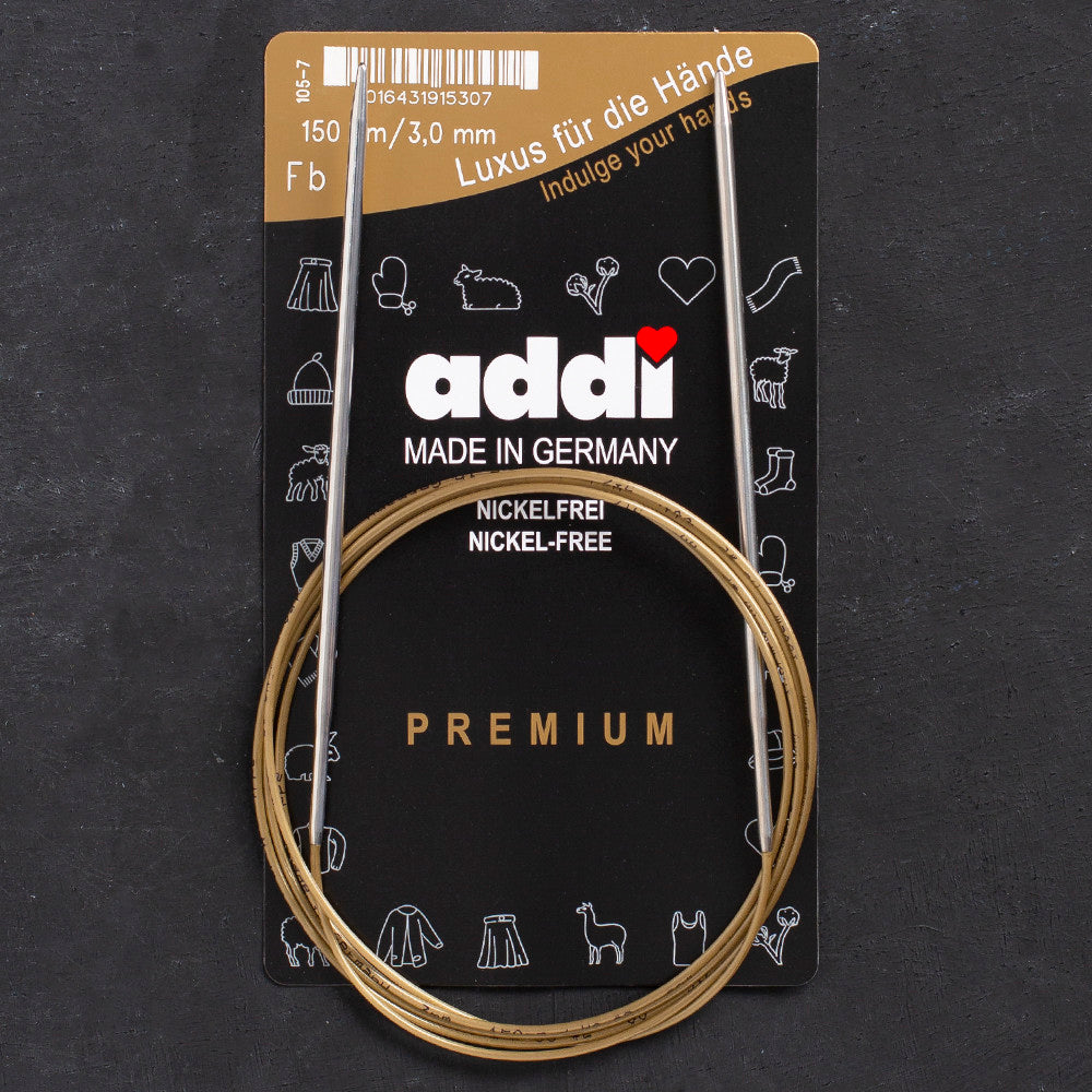 Addi 3mm 150cm Circular Knitting Needles - 105-7