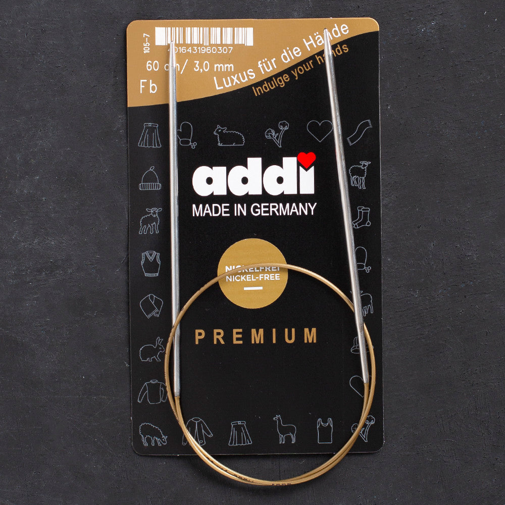 Addi 3mm 60cm Circular Knitting Needles - 105-7