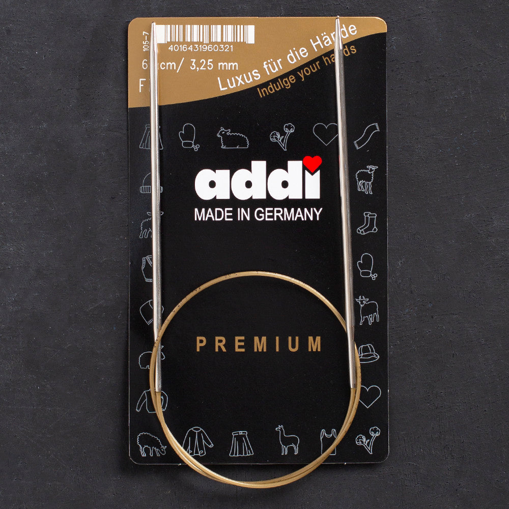 Addi 3.25mm 60cm Circular Knitting Needles - 105-7