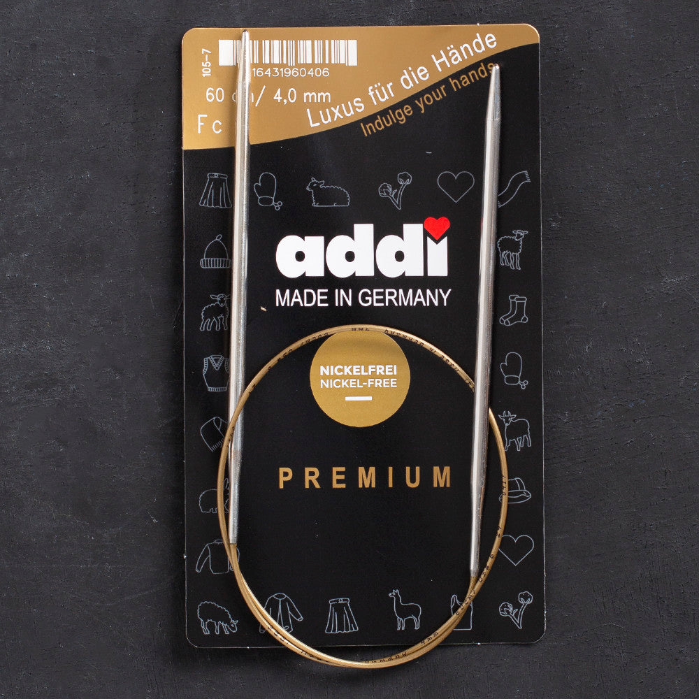Addi 4mm 60cm Circular Knitting Needles - 105-7