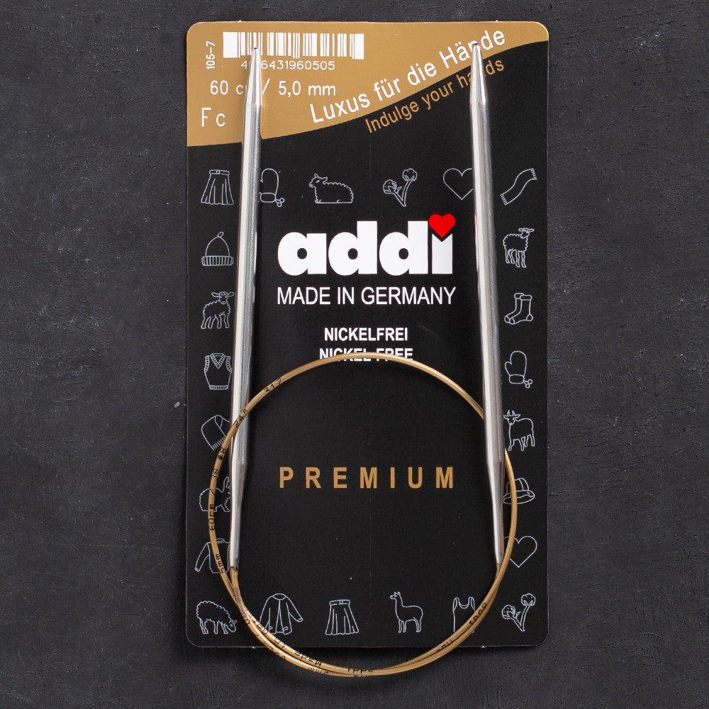 Addi 5mm 60cm Circular Knitting Needles - 105-7
