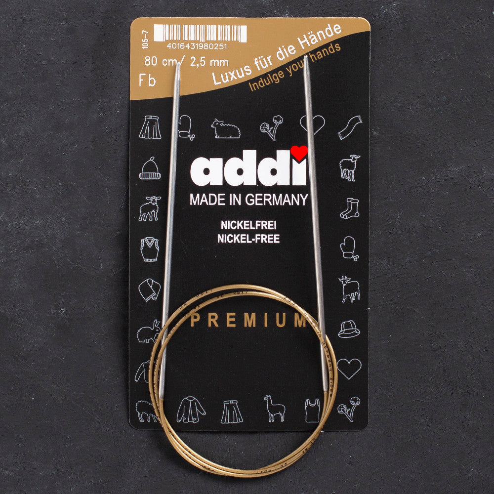 Addi 2.5mm 80cm Circular Knitting Needles - 105-7